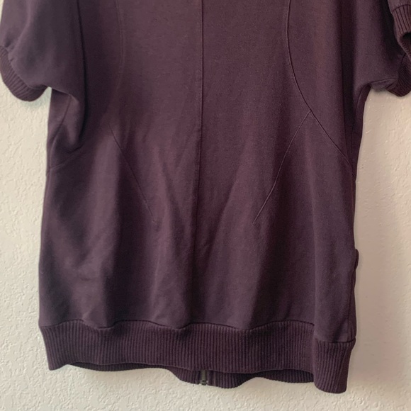 LINQ. Brown Drape Collar Zip Up Lagenlook Artsy Sweater Size M - Picture 6 of 8